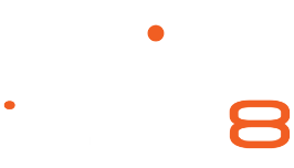 Intov8 White flat logo